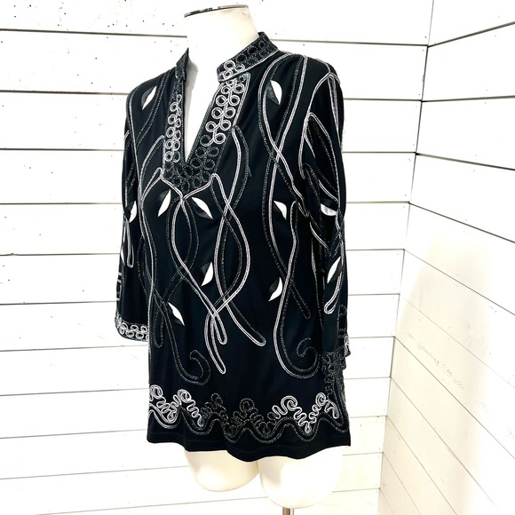 Objects d’art black top blouse - Picture 2 of 8